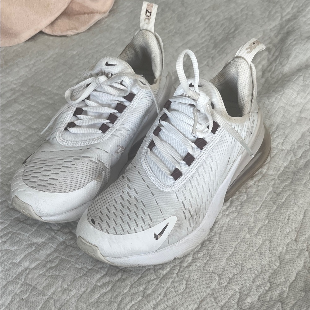 Nike White and Gray Air Max Sneakers